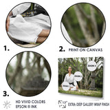Woman Karate Meditating Mindfulness - Martial Arts Canvas Wall Art