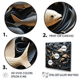 fish in the Sea collage in black - Fish Wall Art Prints