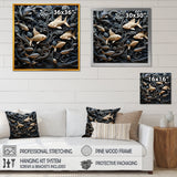 fish in the Sea collage in black - Fish Wall Art Prints