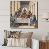 The Last Supper watercolor - Spiritual Canvas Wall Art