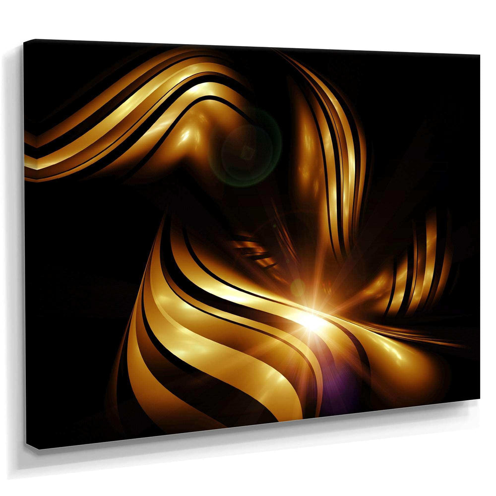 Abstract Gold Fractal Background Canvas Canvas