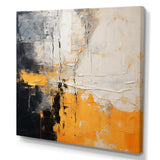 Abstract yellow and black collage III - Abstract Canvas Wall Art