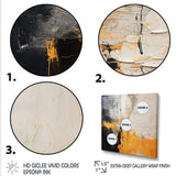 Abstract yellow and black collage III - Abstract Canvas Wall Art