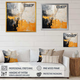 Abstract yellow and black collage III - Abstract Canvas Wall Art