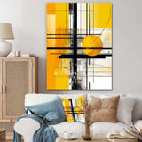 Yellow Brilliant Echoes Abstract Collages II - Abstract Canvas Wall Art