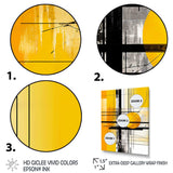 Yellow Brilliant Echoes Abstract Collages II - Abstract Canvas Wall Art