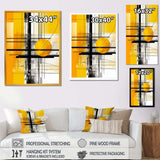 Yellow Brilliant Echoes Abstract Collages II - Abstract Canvas Wall Art