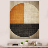 Orange and black geometric breeze shapes - Abstract Canvas Wall Art