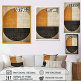 Orange and black geometric breeze shapes - Abstract Canvas Wall Art