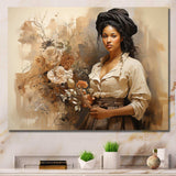 African Historical portrait  - People Canvas Wall Art