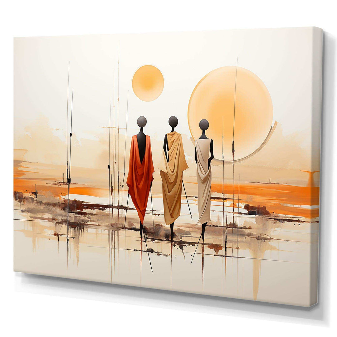 African Bushmen of Kalahari I - People Canvas Wall Art