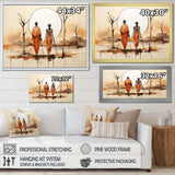 African Bushmen of Kalahari II - People Canvas Wall Art