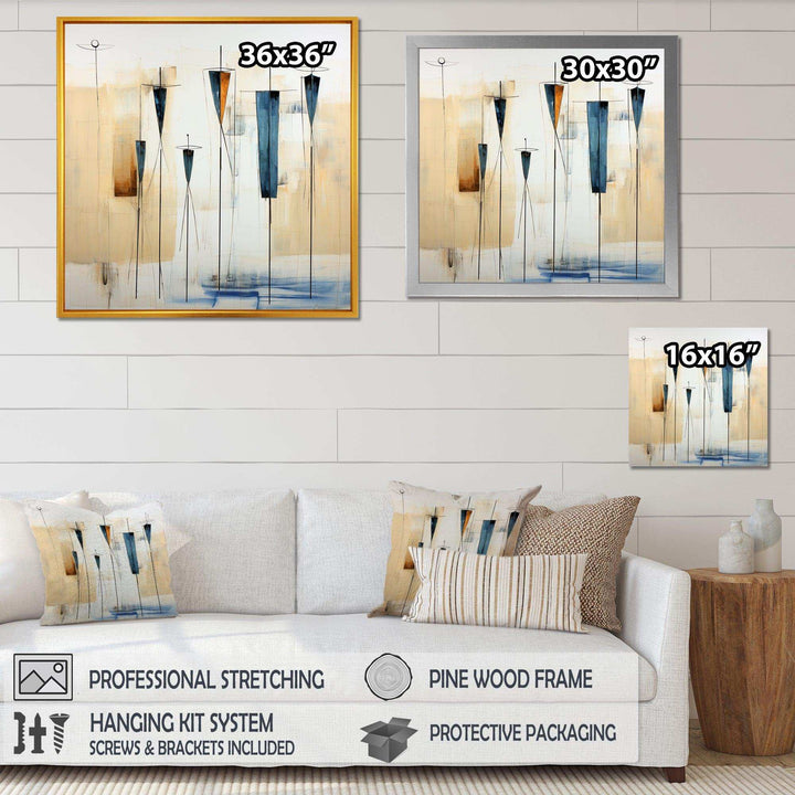 Beige Cultural Elegance - People Canvas Wall Art