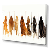 Orange African Somali Nomadic Tales II - People Canvas Wall Art