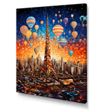 Ballon Forbidden City Dusk - Hot Air Balloon Canvas Wall Art