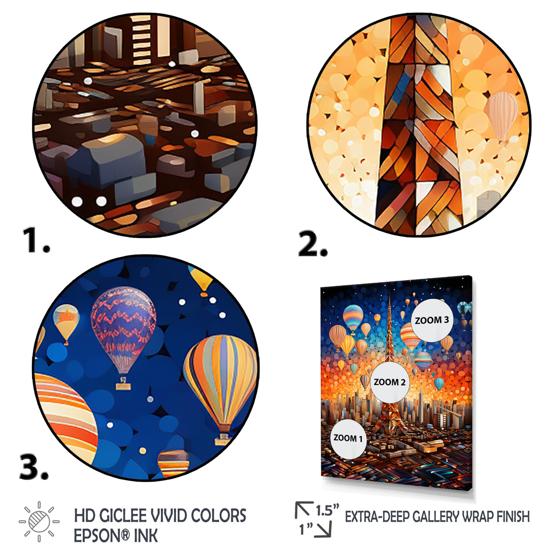 Ballon Forbidden City Dusk - Hot Air Balloon Canvas Wall Art