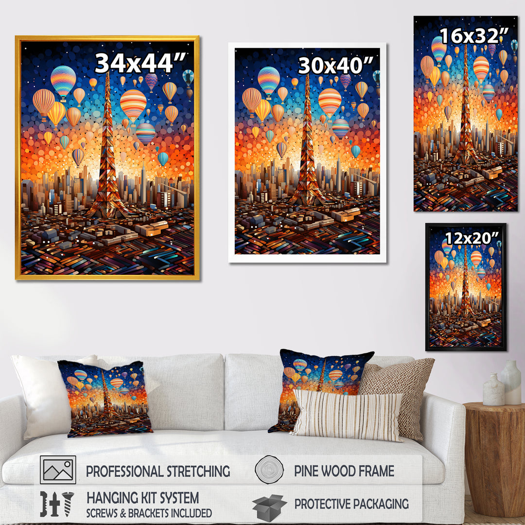 Ballon Forbidden City Dusk - Hot Air Balloon Canvas Wall Art