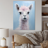 Grey Majestic Alpaca portrait - Gray Alpaca Wall Art