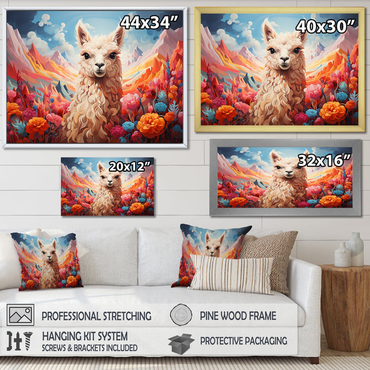 Enchanting Alpaca valley - Alpaca Home Decor Art