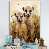 Otters meadow blooms Playtime - Marine Animals Living Room Wall Art