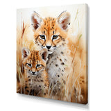 Cheetahs Tranquil meadow portrait - Cheetah Bedroom Wall Art