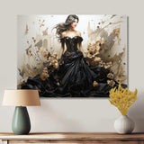 Black and Gold Haute Couture fashion Masterpiece - Fashion Canvas Wall Art