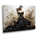 Black and Gold Haute Couture fashion Masterpiece - Fashion Canvas Wall Art