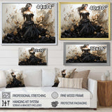 Black and Gold Haute Couture fashion Masterpiece - Fashion Canvas Wall Art