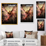 Abstract Pink and Black Bat Elegance - Bat Wall Decor