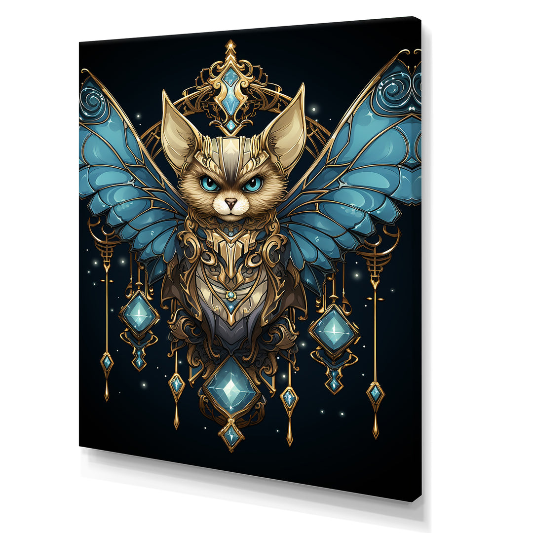 Cubist Night Sky bat - Bat Wall Art Prints