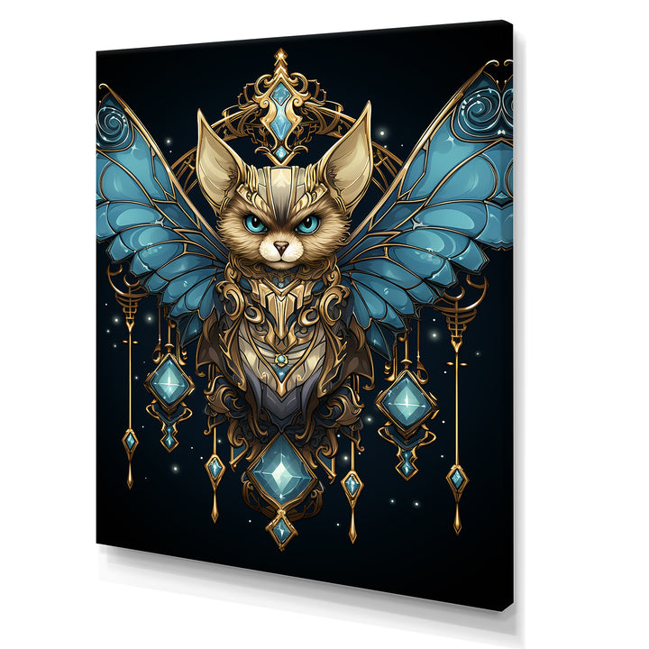 Cubist Night Sky bat - Bat Wall Art Prints