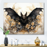 Minimalist Bat Silhouette - Black Bat Wall Art