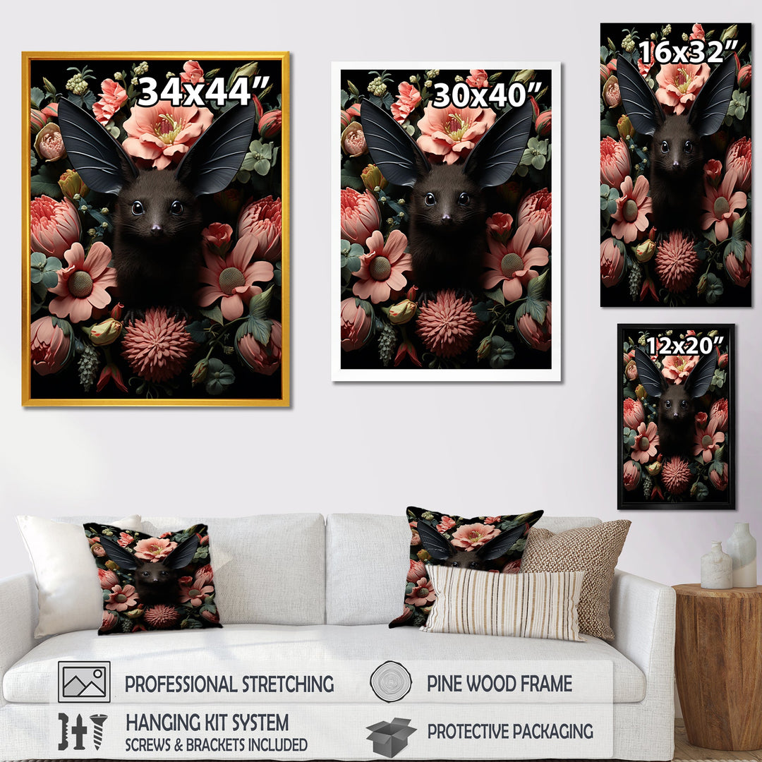Surreal Bat Fantasy - Bat Framed Canvas Art
