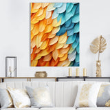 Colorful blue and yellow feathers - Feathers Home Decor Art