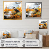 Enchanting beaver swim - Nursery Teddy Bear Large Canvas Wall Art