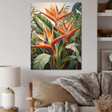 Birds of paradise tropical flowers I - Floral Canvas Wall Art