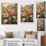 Birds of paradise tropical flowers I - Floral Canvas Wall Art