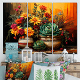 Boho mexican Pottery blooms - Multi-Panels