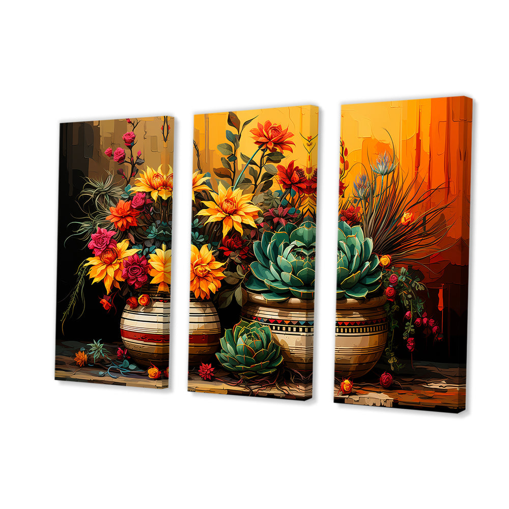 Boho mexican Pottery blooms - Multi-Panels