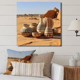 Surreal pottery Ceramics desert dreams - Toucan Canvas Wall Art
