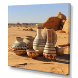 Surreal pottery Ceramics desert dreams - Toucan Canvas Wall Art