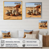 Surreal pottery Ceramics desert dreams - Toucan Canvas Wall Art
