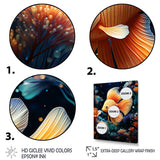 Abstract Ocean Dance - Orange Butterfly Fish Wall Art