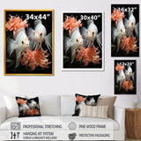 Coral Classical Butterfly fish Symphony - Coral Butterfly Fish Wall Art