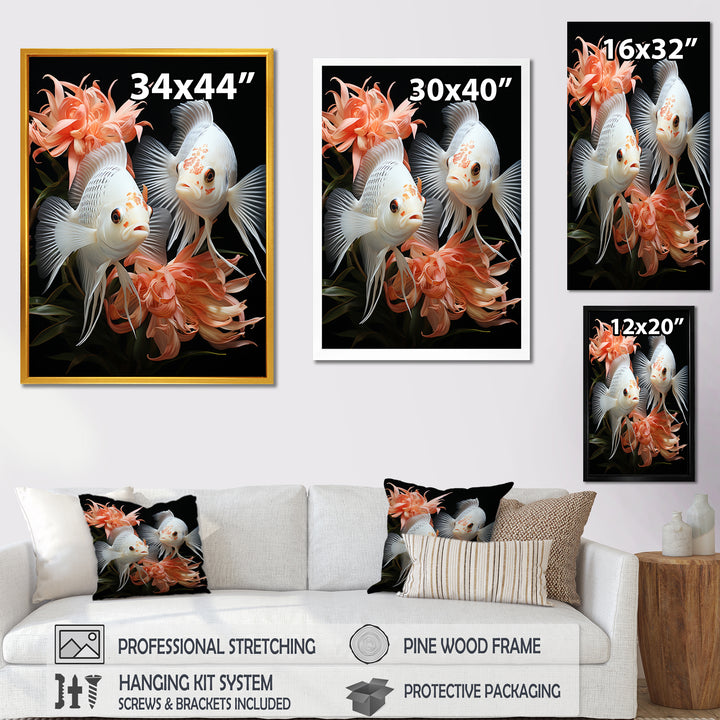 Coral Classical Butterfly fish Symphony - Coral Butterfly Fish Wall Art