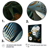 White Classical Butterfly fish Symphony - Butterfly Fish Framed Canvas Art