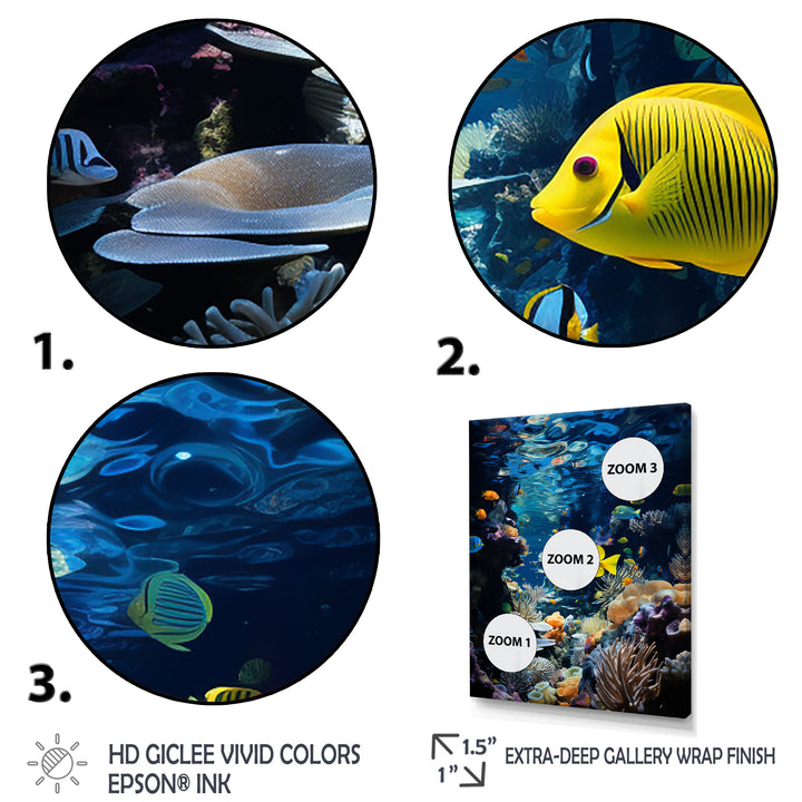 Blue butterfly fish Marine Grace - Butterfly Fish Bedroom Wall Art