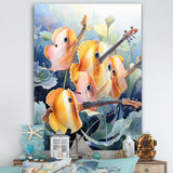 Orange butterfly fish melodic music - Butterfly Fish Canvas Wall Art