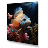 Coral Butterfly Fish expedition - Blue Butterfly Fish Wall Art