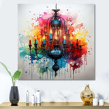 Colorful Chandelier Luminary treasures II - Fashion Canvas Wall Art